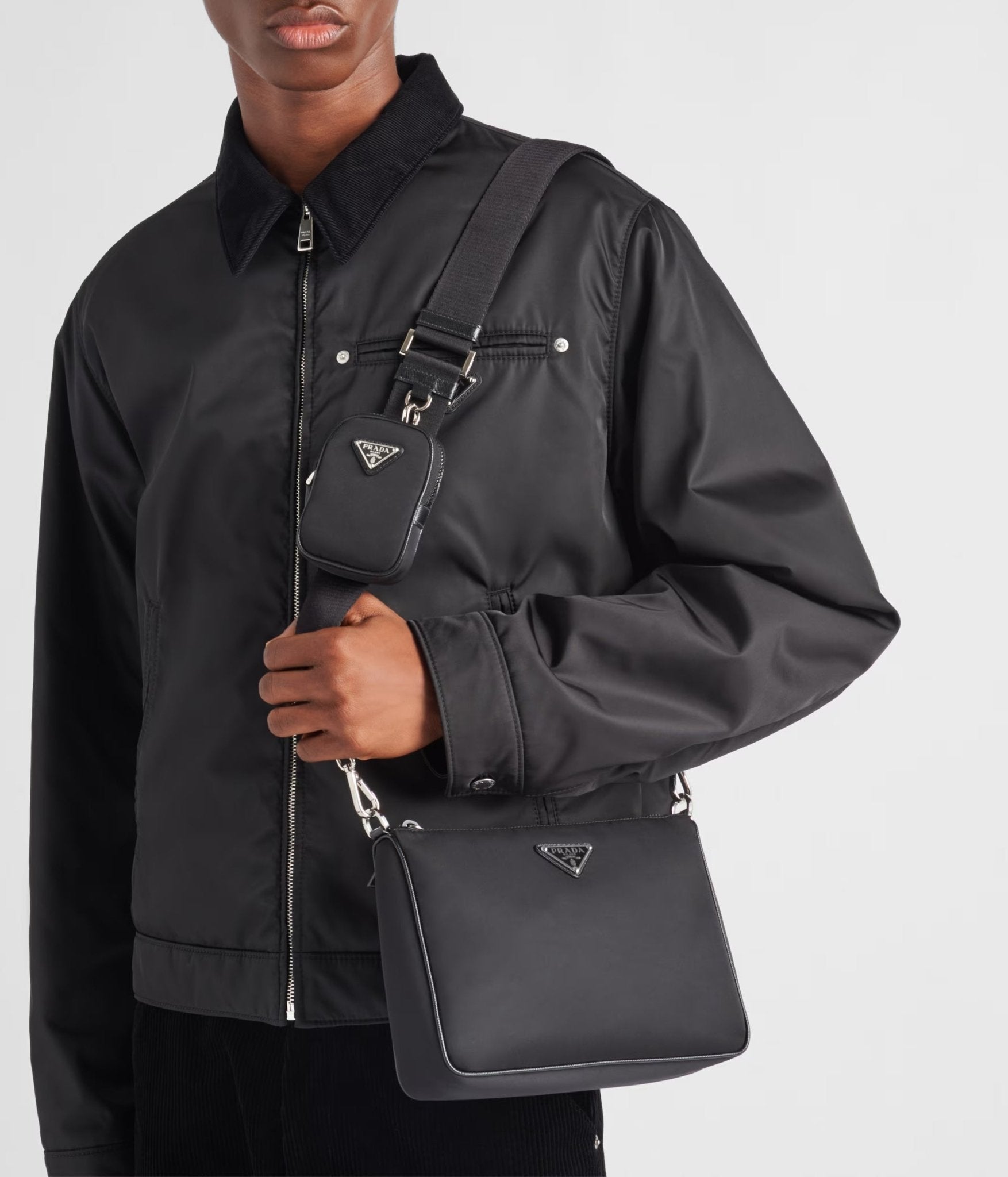 Prada Outlet Prada Bag 200 PRADA 2VH113 Men's Re-Nylon And