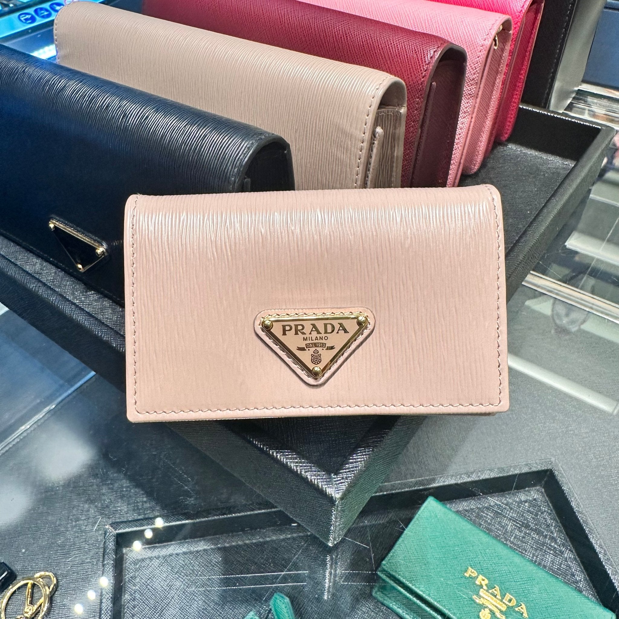 PRADA Small Card Holder Wallet Prada Card Holder Wallet Pink LondonKelly