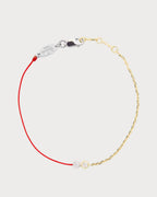REDLINE 20th Anniversary Two - Tone Gold and Diamond Half - Thread Bracelet | 紅繩 手鏈 (紅色) - LondonKelly 英國名牌代購