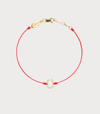 REDLINE Fer À Cheval Yellow Gold and Diamond Bracelet(Red) - LONDONKELLY 英國名牌代購