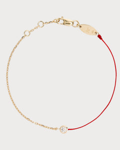 REDLINE Rose Gold and Diamond Pure Half - Chain Bracelet | 紅繩 手鏈 (0.1CT/多色) - LONDONKELLY 英國名牌代購