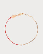 REDLINE Rose Gold and Diamond Pure Half - Chain Bracelet | 紅繩 手鏈 (0.1CT/多色) - LondonKelly 英國名牌代購