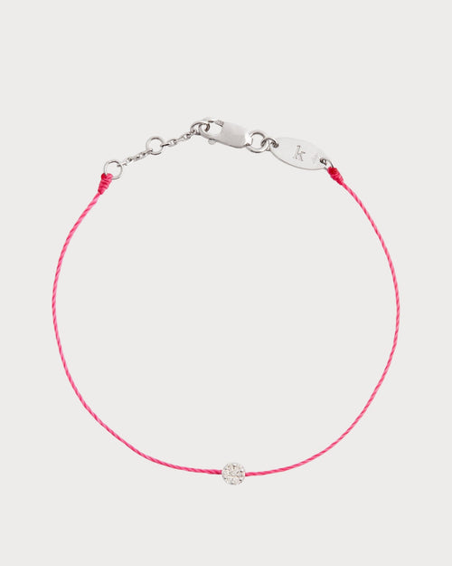 REDLINE White Gold and Diamond Illusion Bracelet | 紅繩 手鏈 (0.05CT/多色) - LondonKelly 英國名牌代購