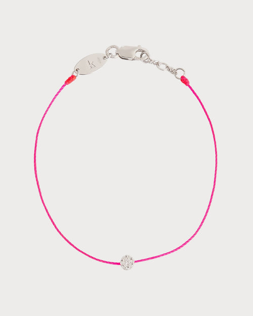 REDLINE White Gold and Diamond Illusion Bracelet | 紅繩 手鏈 (0.05CT/多色) - LondonKelly 英國名牌代購