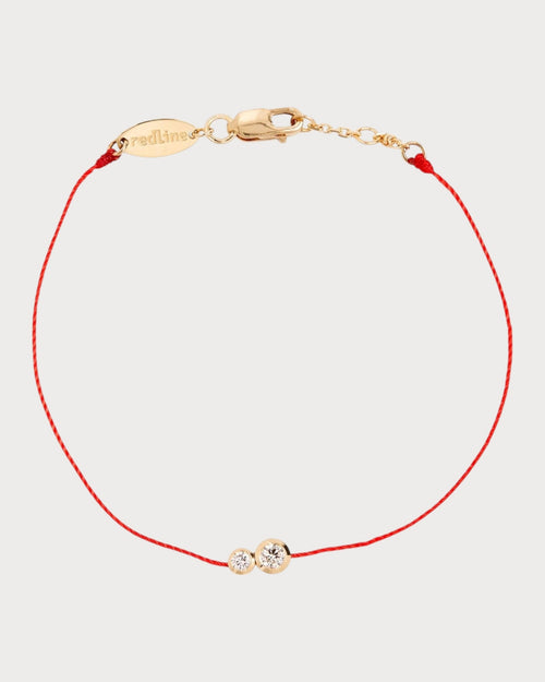 REDLINE White Gold and Diamond Infinite Double Bracelet | 紅繩 手鏈 (0.15CT/多色) - LONDONKELLY 英國名牌代購