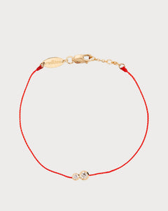 REDLINE White Gold and Diamond Infinite Double Bracelet | 紅繩 手鏈 (0.15CT/多色) - LondonKelly 英國名牌代購