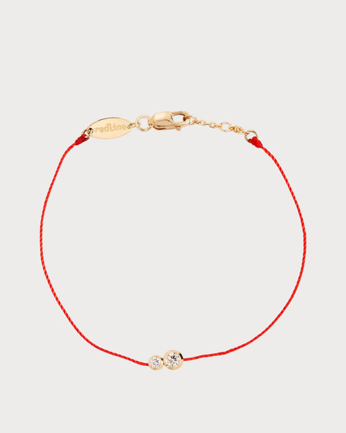 REDLINE White Gold and Diamond Infinite Double Bracelet | 紅繩 手鏈 (0.15CT/多色) - LondonKelly 英國名牌代購