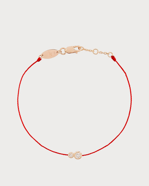 REDLINE White Gold and Diamond Infinite Double Bracelet | 紅繩 手鏈 (0.15CT/多色) - LondonKelly 英國名牌代購