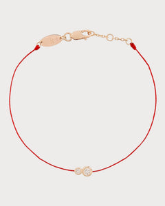 REDLINE White Gold and Diamond Infinite Double Bracelet | 紅繩 手鏈 (0.15CT/多色) - LONDONKELLY 英國名牌代購