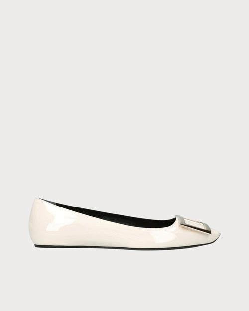 ROGER VIVIER Patent Trompette Ballerinas | RV 平底鞋 (白色亮皮) - LondonKelly 英國名牌代購