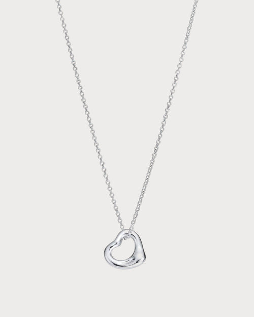 TIFFANY & CO. Elsa Peretti Open Heart Pendant in Silver | 心型頸鏈 (銀色) - LONDONKELLY 英國名牌代購