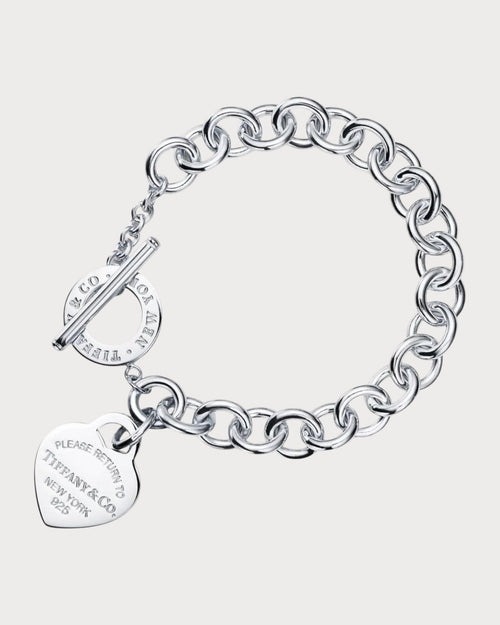 TIFFANY & CO. Return to Tiffany Heart Tag Toggle Bracelet in(Silver) - LONDONKELLY 英國名牌代購