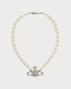 VIVIENNE WESTWOOD Bas Relief Silver - Tone Brass, Pearl and Swarovski Crystal Necklace | 西太后 珍珠頸鏈 (多色) - LondonKelly 英國名牌代購