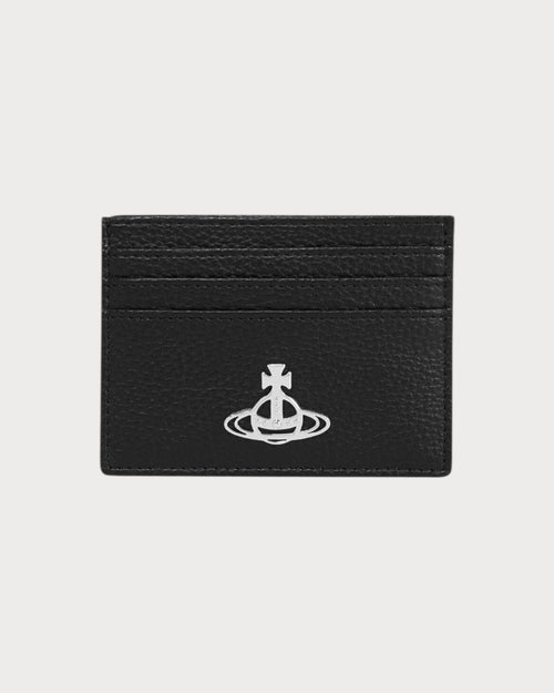 VIVIENNE WESTWOOD Flat Card Holder | 西太后 粒面牛皮卡片 (黑色) - LondonKelly 英國名牌代購