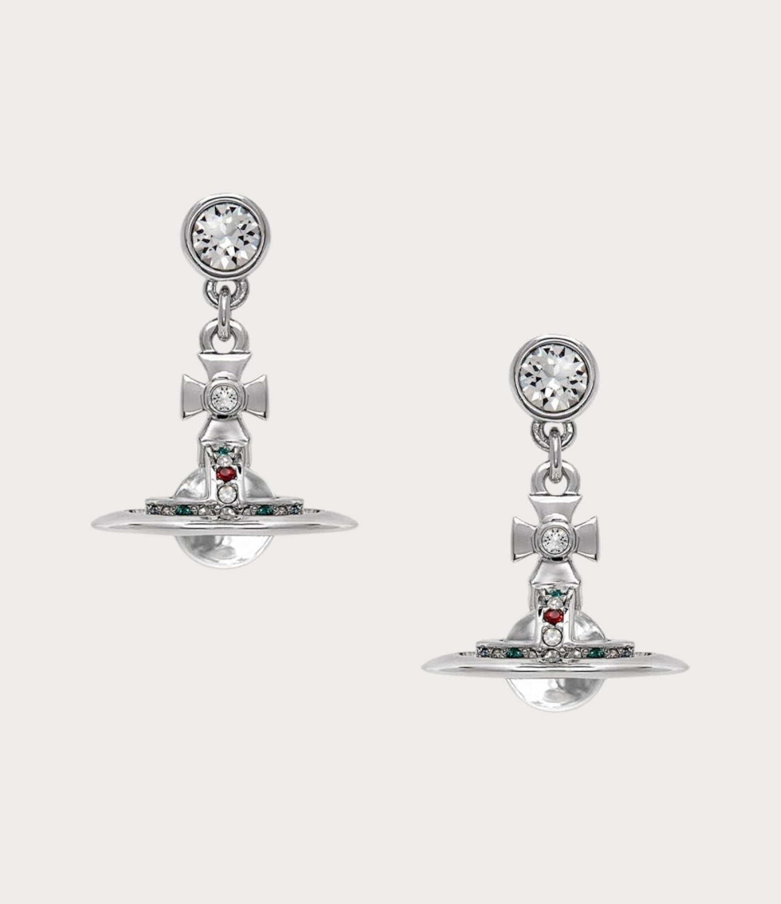 VIVIENNE WESTWOOD New Orb Earrings Brass(Petite/Silver