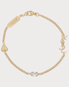 YSL SAINT LAURENT Cassandre Heart Charm Bracelet | 圣罗兰 手链 (金色) - LONDONKELLY 英国名牌代购