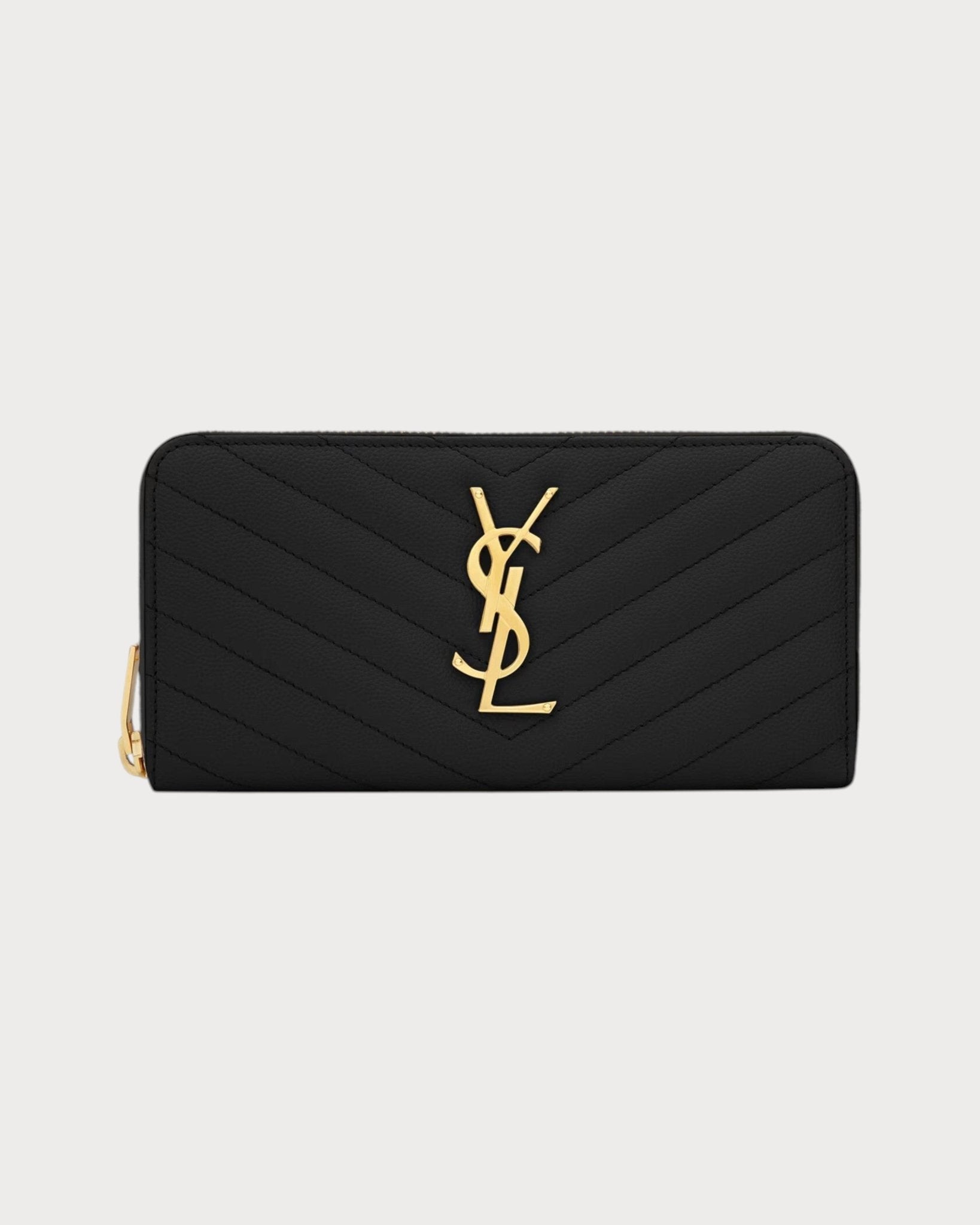 YSL SAINT LAURENT Cassandre Matelasse Zip Around Long Wallet(3