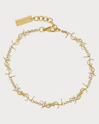 YSL SAINT LAURENT Cassandre Multi - Charm Bracelet In Metal | 圣罗兰 手链 (金色) - LONDONKELLY 英国名牌代购