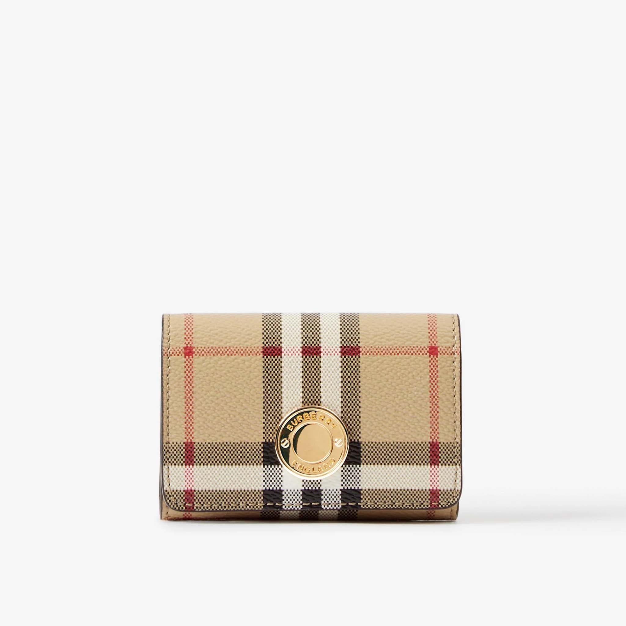 BURBERRY Check Card Case with Chain Burberry Wallet with Chain