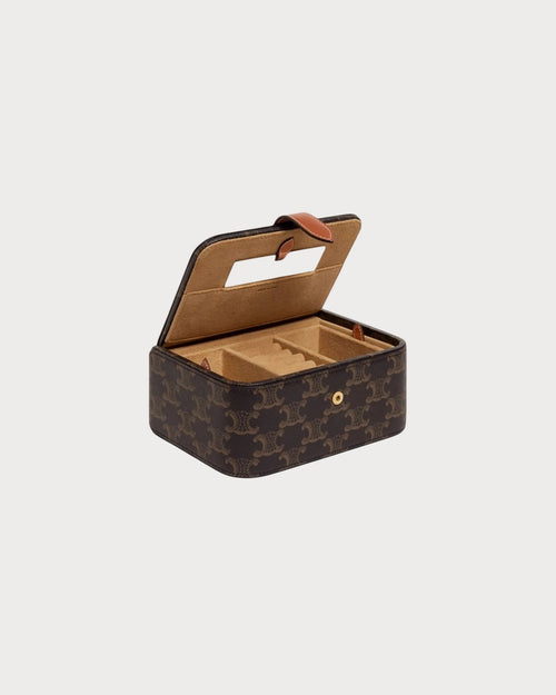 CELINE Triomphe Canvas Large Jewels Case | 賽琳 首飾盒 (Tan)