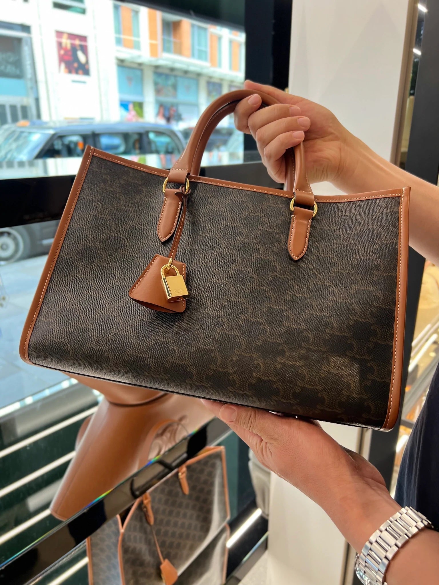 Celine tote bag triomphe Clearance