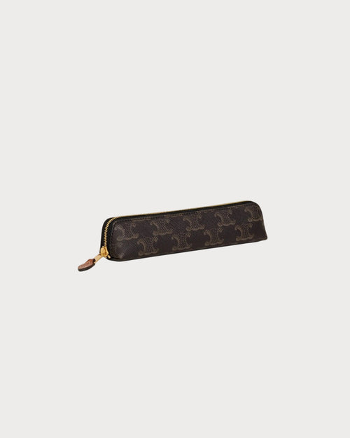 CELINE Triomphe Canvas Pencil Case | 赛琳 笔袋 (啡色)