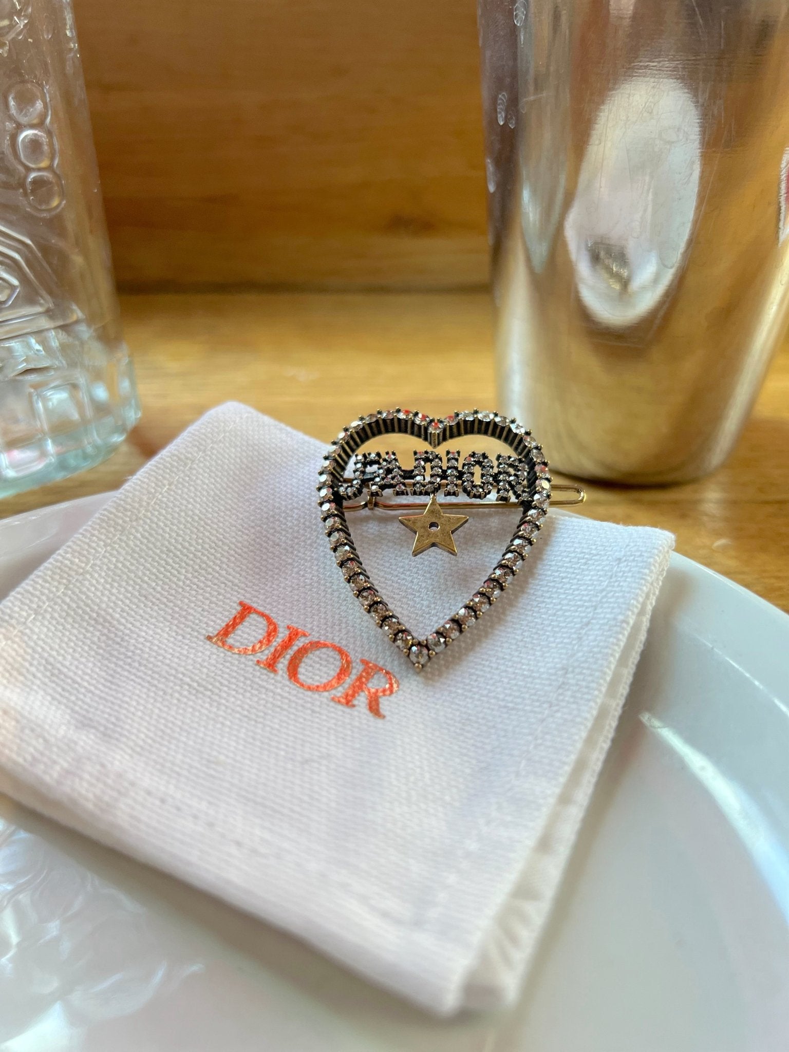 Dior J\'ADIOR Crystal Heart Hairclip Christian Dior Crystal-Embellished J main image 4