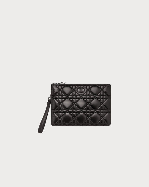 CHRISTIAN DIOR Large Dior Caro Daily Pouch | 迪奧 大碼日常小手袋 (黑色) - LONDONKELLY