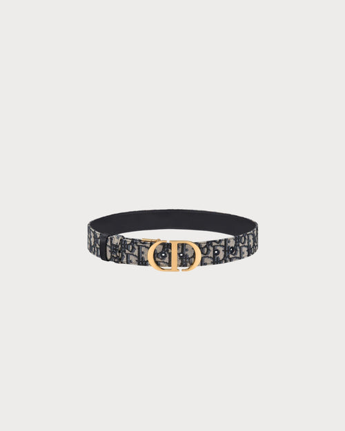 CHRISTIAN DIOR 30 Montaigne Reversible Belt | 迪奧 雙面皮帶 (35mm/藍黑色)