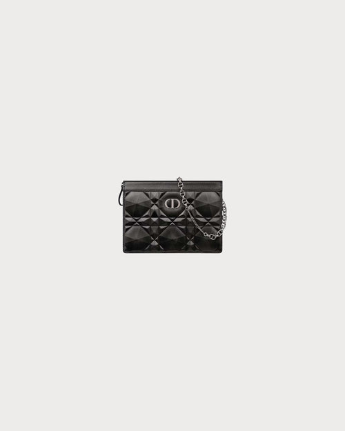 CHRISTIAN DIOR Caro Zipped Pouch With Chain | 迪奧 鏈帶小手袋 (黑色)