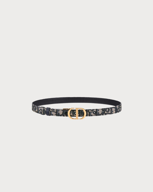 CHRISTIAN DIOR Montaigne Reversible Belt | 迪奧 雙面皮帶 (20mm/藍色老花/黑色)