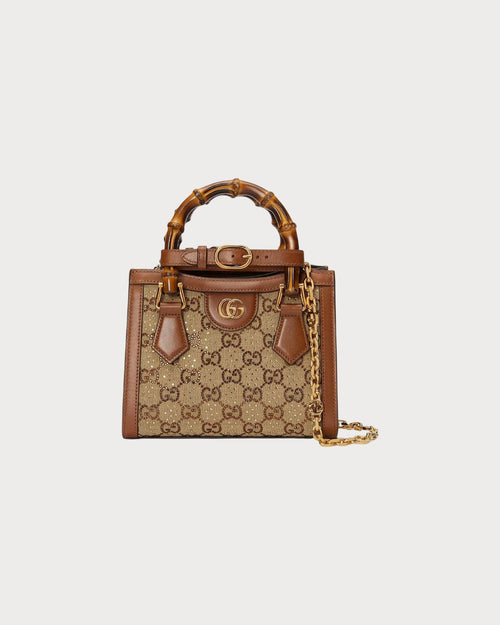 GUCCI GG Canvas Diana Mini Tote Bag | 古馳 手提袋 (迷你/啡色)