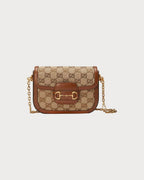 GUCCI Horsebit 1955 GG Mini Bag | 古驰 手袋 (迷你/啡色)