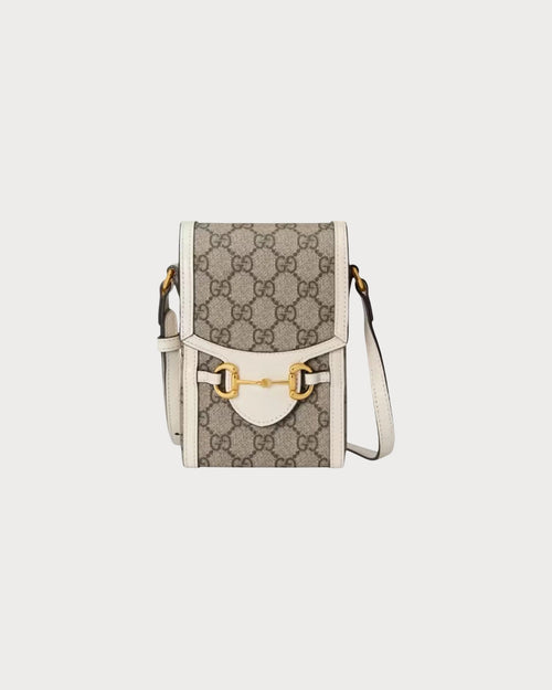 GUCCI Horsebit 1955 Mini Bag | 古馳 電話袋 (White)