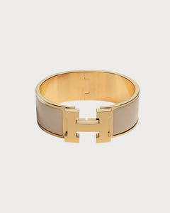 HERMES Clic Clac H Bracelet | 愛馬仕 手鐲 (Etoupe)