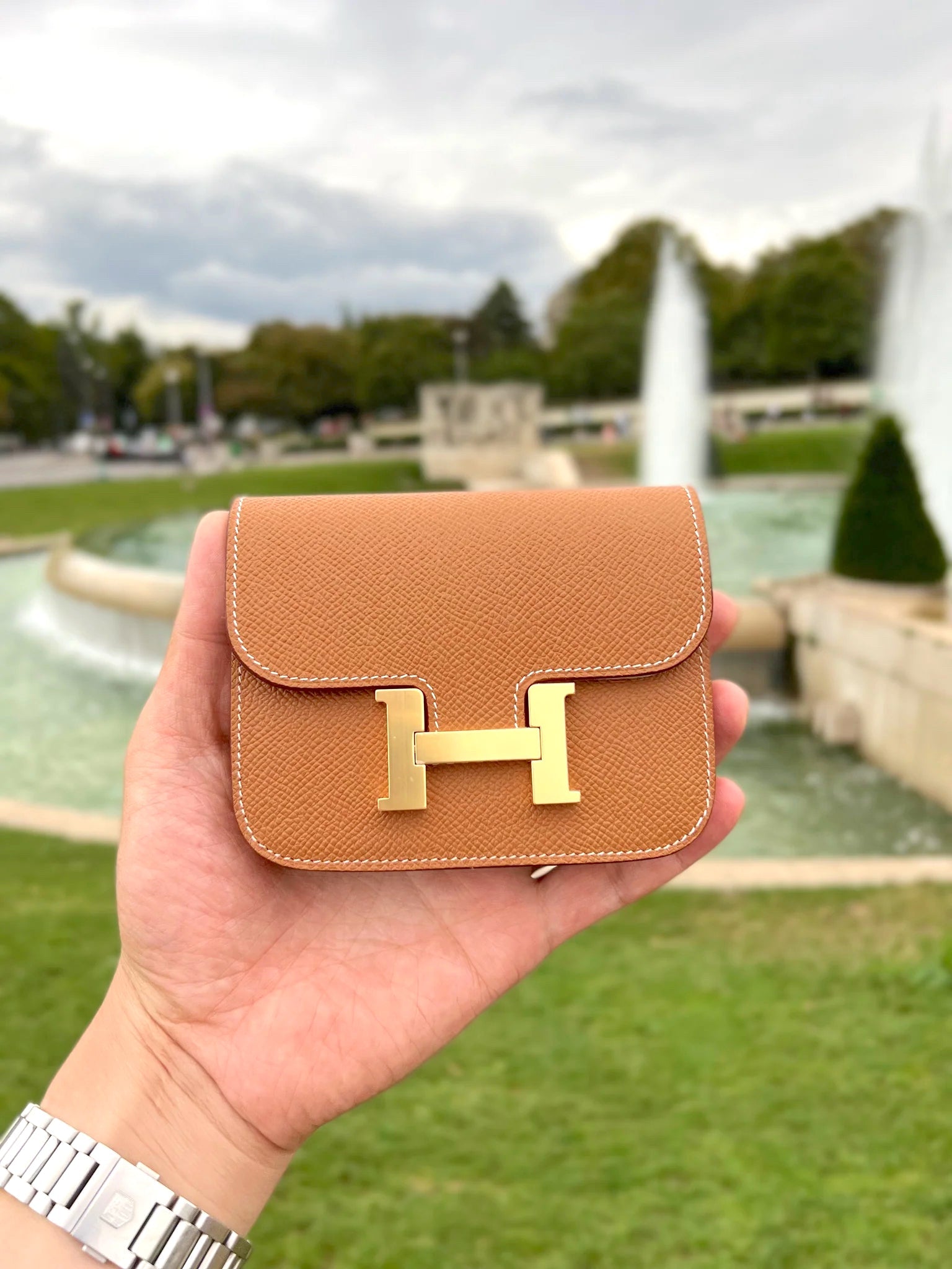 HERMES Constance Slim Gold GHW Hermès Silver Bag (Gold