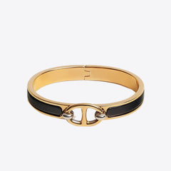 HERMES Mini Clic Chaine d'Ancre Bracelet | 愛馬仕 金色手鐲 (迷你/Black)
