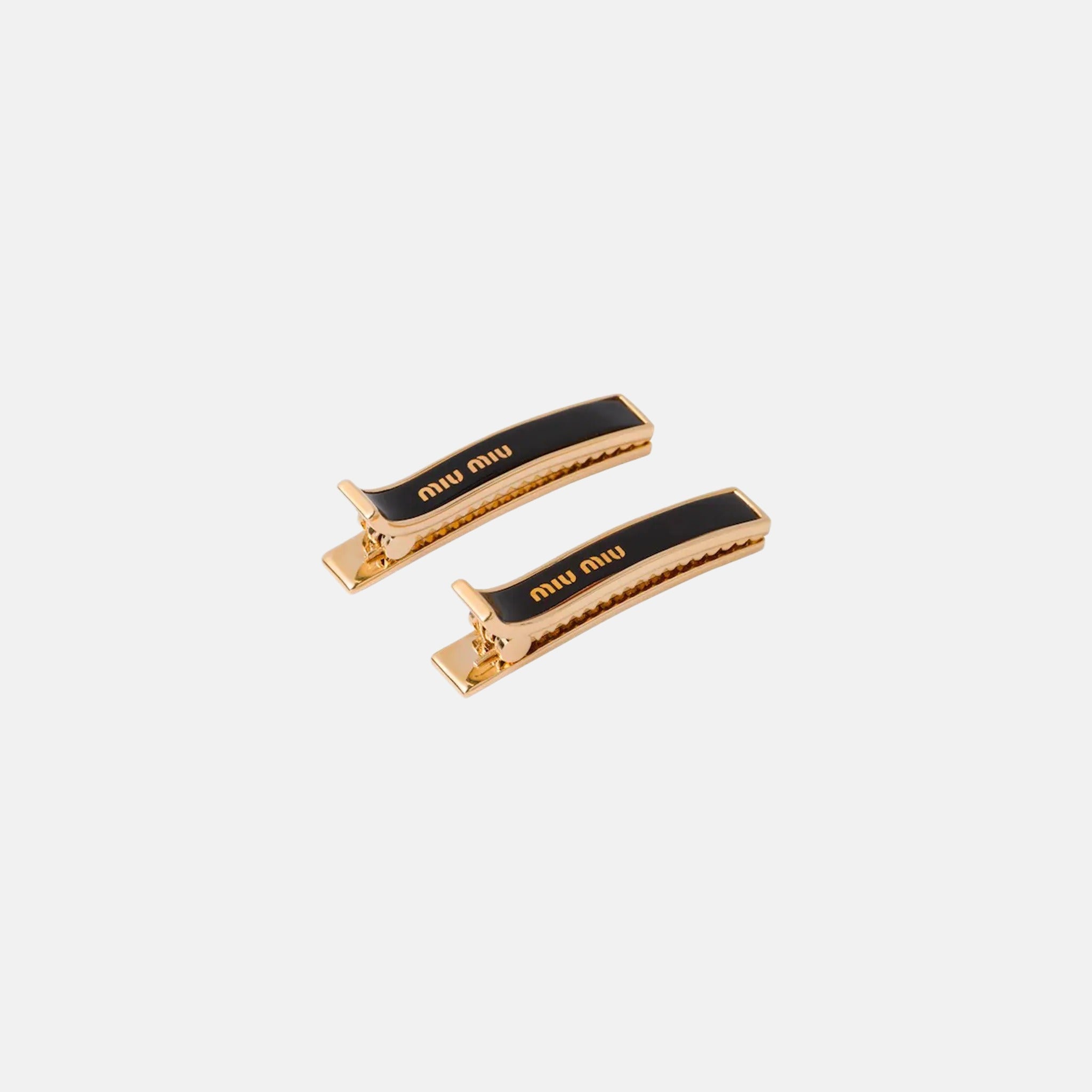 ★MiuMiu★ Enamel l Hair Pin Black 5JF1362F6TF0002 5JF13 MIU MIU 5IF147 2F6T F0002 HAIR PIN BLACK – Blank Room