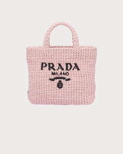 PRADA Small Raffia Tote Bag | 普拉達 草編袋 (Pink)