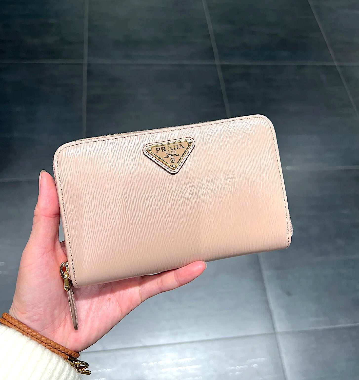 PRADA Zipped Compact Wallet | Prada wallet (pink
