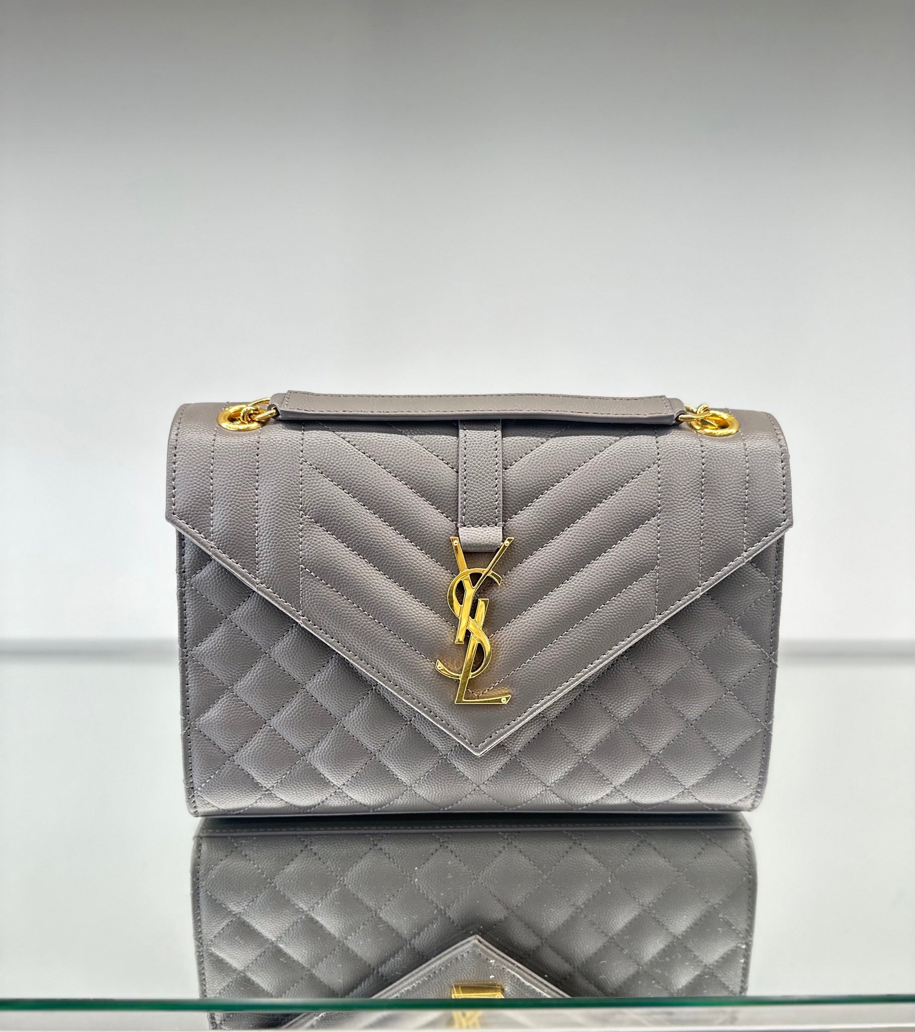 Ysl Envelope Bag Ysl Gray Purse Medium Envelope Saint Laurent