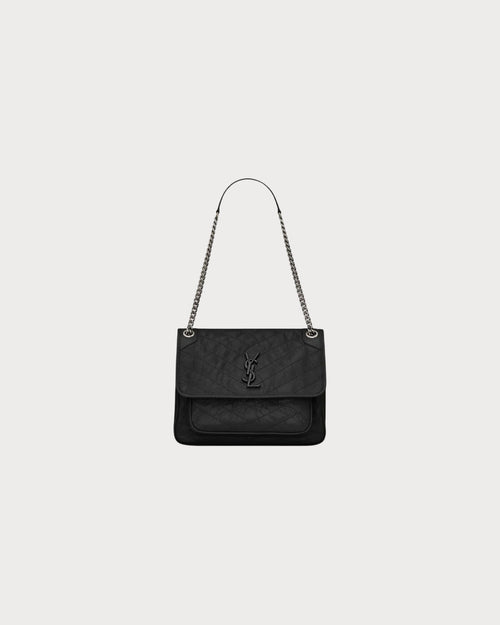 YSL Niki Medium Crinkled Vintage Leather Chain Bag (3 Colours) - LONDONKELLY