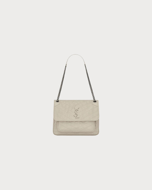 YSL Niki Medium Crinkled Vintage Leather Chain Bag (3 Colours) - LONDONKELLY