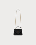 YSL SAINT LAURENT College Medium Chain Bag | 聖羅蘭 手袋 (Black)