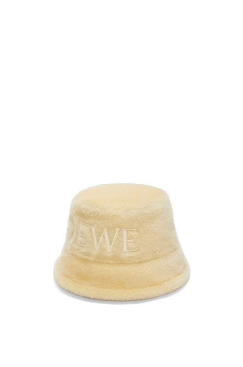 LOEWE Shearling Bucket Hat | 羅意威 羊毛帽 (Vanilla)