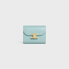 CELINE Small Wallet Triomphe | Celine Arc de Triomphe gold buckle silver bag (multi-color) 