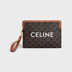 CELINE Small Pouch with Strap | 賽琳 手袋 (啡色)