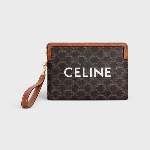 CELINE Small Pouch with Strap | 賽琳 手袋 (啡色)