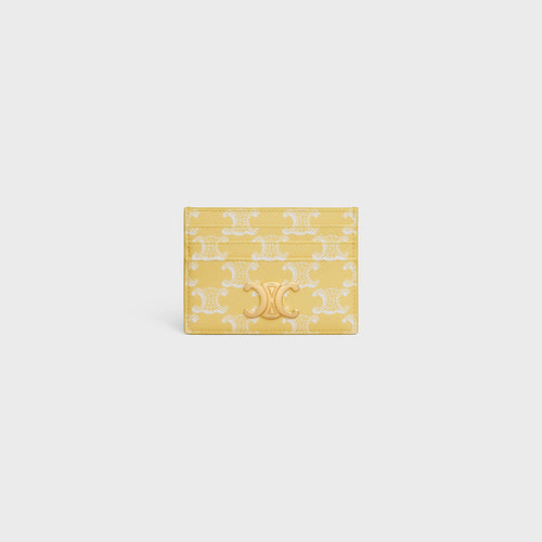 CELINE Yellow Triomphe Canvas Triomphe Card Holder | 賽琳 卡套 (黃色)