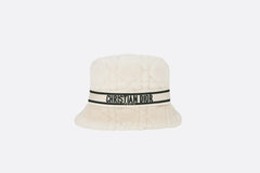 CHRISTIAN DIOR D-Bobby Cannage Small Brim Bucket Hat | 迪奧 冬季帽 (白色)